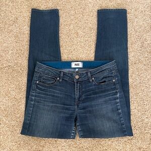 Women’s Paige dark blue Skyline Skinny jeans, size 30